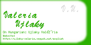 valeria ujlaky business card